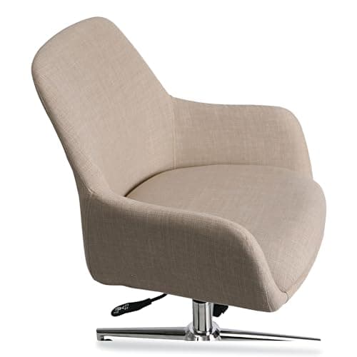 Workspace by Alera Mid-Century Task Chair, Supports Up to 275 lb, 18.9" to 22.24" Seat Height, Cream Seat, Cream Back 4