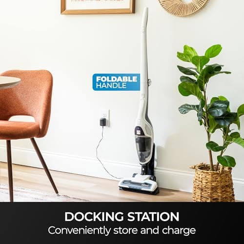 Kenmore 200 Series DS2000 Cordless Stick Vacuum Lightweight Cleaner 2-Speed Power Suction LED Headlight 2-in-1 Handheld for Hardwood Floor, Low Pile Carpet & Pet Hair 6