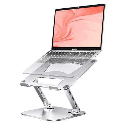 Sopholid Laptop Stand for Desk – 2.5mm Aluminum Ergonomic Riser, Adjustable Height & Angle, Sturdy Yet Lightweight, Fits 10-17.3 Inch MacBook Pro/Air, Dell XPS, HP,Silver.