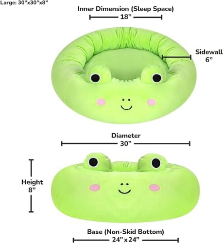 Squishmallows 20-Inch Wendy Frog Pet Bed - Small Ultrasoft Official Squishmallows Plush Pet Bed 3