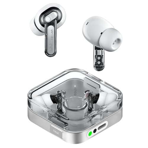 Nothing Ear (3) Wireless Earbuds Super Mic 45dB Hybrid Active Noise Cancelling Bluetooth Headphones Hi-Res 6 Mics, 12mm Dynamic Bass Boost, Dual Connect ANC Sport Ear Buds for iPhone Android, White