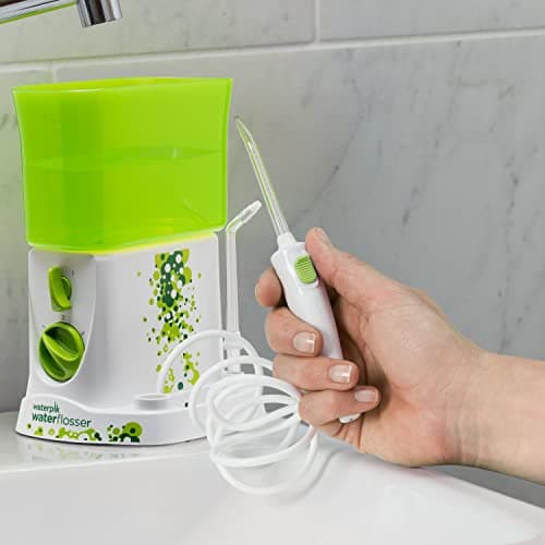Waterpik Water Flosser for Kids, Countertop Water Flosser for Children and Braces, WP-260, Green 11