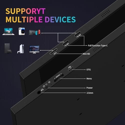 MAGICRAVEN 4K Portable Monitor, 15.6" 3840x2160 IPS Laptop Screen, USB C HDMI Computer Gaming Display with Speakers & Smart Cover, Travel Monitor for PC Phone PS5/4 Xbox Switch 4
