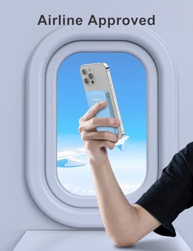 6000mah Ultra Slim Built in Cables Power Bank, Card Size Built in USB C Cords Battery Pack Portable Charger for Phones, 3 Output External Battery Pack Compatible with iPhone, Blue 8