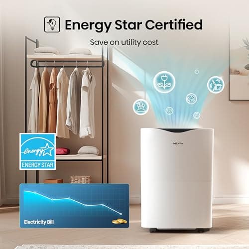 Mora Mora by Hisense 35 Pint Dehumidifier, for Space upto 3,000 Sq. Ft at Home, in Basements and Large Rooms, Energy Star, Quiet Operation,Filter Indicator with Washable Filter, 2 Years Warranty 6