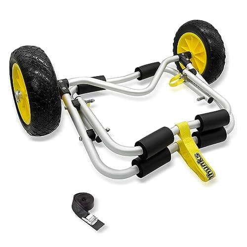 Vanhunks Kayak Cart Dolly Foldable Kayak Trolley Wheels with 10-Inch Airless Tires for Carrier Canoe SUP Paddleboard Transport 6