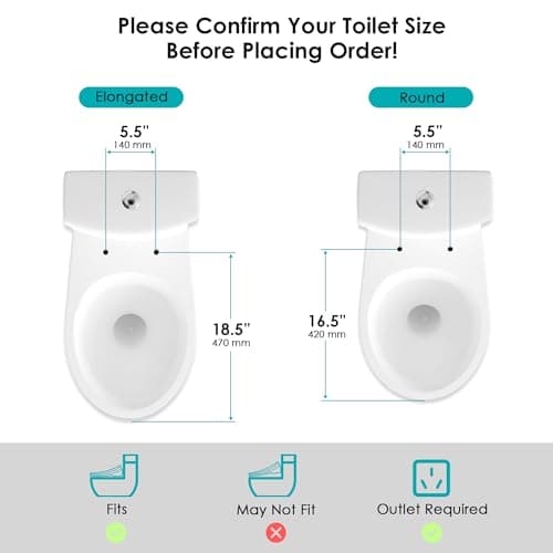 ​UCALAFEE Electric Bidet Seat Round White, Heated Seat with Endless Warm Water & Warm Air Dryer, Self-Cleaning Nozzle with Clean Plus Technology for Enhanced Hygiene​ 5