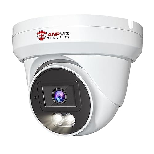 Anpviz 4K PoE Camera Turret 8MP IP Camera Outdoor, PoE Security Cameras with AI Human Vehicle Detection, 100FT Smart Dual Light Color Night Vision, Built-in Mic, IP66 Waterproof (U Series)