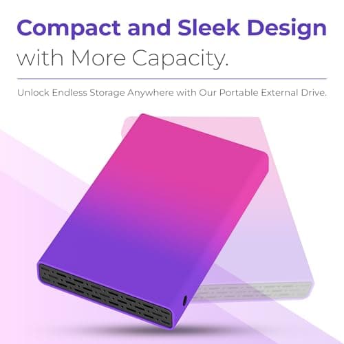 500GB Portable External Hard Drive, USB 3.0 Ultra Slim 2.5-Inch HDD – Plug & Play Storage for PC, Laptop, Desktop, Mac, PS4 (Windows Compatible) 3