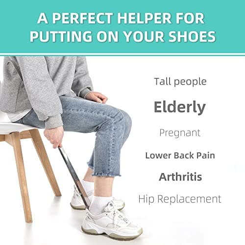 31.5" Long Shoe Horn, Shoe Horn Long Handle for Seniors, Metal Shoe Horn, for Men and Women, Extra long Shoes Horn, Long Handled Shoe Horn for Boots and Shoes 7