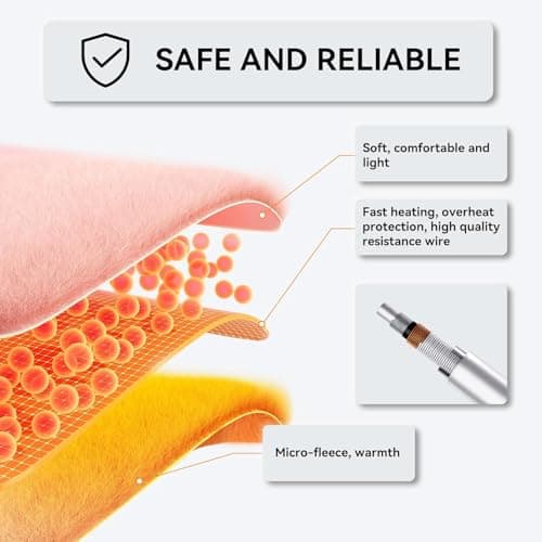 PiPiMAMA Heated Blanket King Size Dual Control 100"x 90" Flannel & Sherpa Electric Blanket King with 10 Heating Levels,12 Hours Auto Shut-Off，Machine Washable (Gray) 6