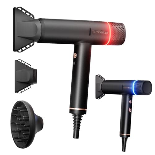 Hair Dryer, High-Speed Ionic Low Noise Blow Dryer, Powerful 1600 Watt Motor for Fast Drying and Straight & Wavy Hair, Lightweight, Professional Hairdryer with Diffuser & Nozzle for Home Salon Travel