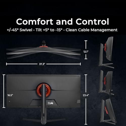 Deco Gear 40” 5K UltraWide Monitor (5120×2160), IPS, HDR10, 21:9, 100% sRGB / 96% DCI-P3, USB-C, HDMI, DP, PIP/PBP, Adaptive Sync - Pro Color Accuracy for Creators & Multitasking - American Seller 6