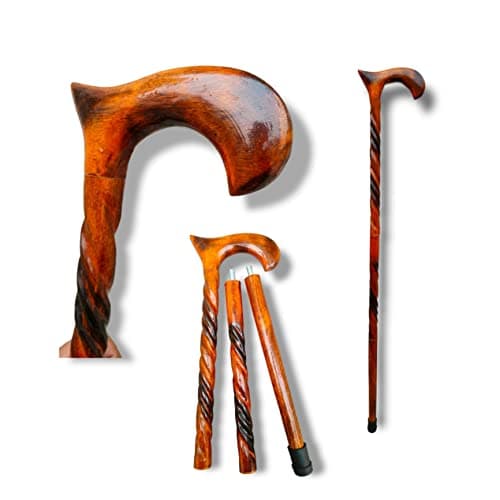 Siddhivinayak Overseas Walking Stick Cane Men Canes Wooden Sticks Handcrafted Best Wood for Mens and Women Senior Fancy Fold able