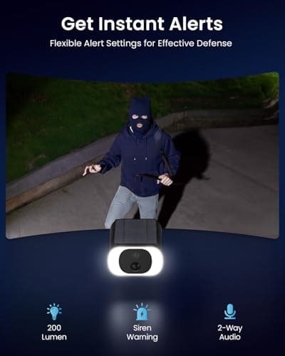 ieGeek Security Cameras Wireless Outdoor, 2K WiFi Battery Powered Home Surveillance Camera with Embedded Solar Panel, AI Motion Sensor, Smart Alarm, Color Night Vision, Cloud/SD,Alexa 8