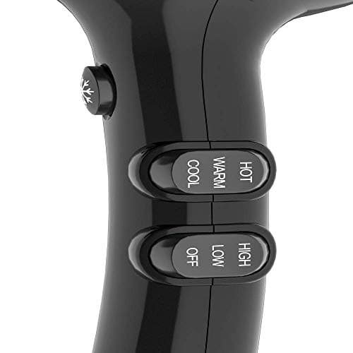 BERTA 1875W Professional Salon Hair Dryer Negative Ionic Blow Dryer, 2 Speed 3 Heat Settings Cool Button with AC Motor, Concentrator Nozzle & Diffuser & Comb 6