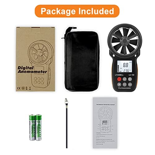 Anemometer Handheld, Portable Anemometer for Measuring Wind Speed Temperature 7