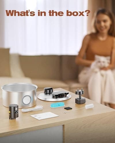 Cat Water Fountain Wireless Cordless: Cat Fountain Battery Operated - Stainless Steel Pet Water Fountain Rechargeable - 108oz/3.2L Automatic Cats Fountains for Drinking with Motion Sensor - Cats & Dog 9