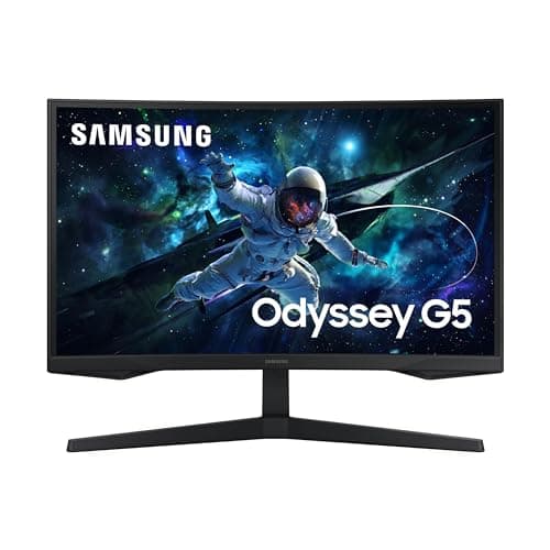 Samsung 27-Inch Odyssey G55C Series QHD 1000R Curved Gaming Monitor, 1ms(MPRT), HDR10, 165Hz, AMD Radeon FreeSync, Eye Care, LS27CG552ENXZA