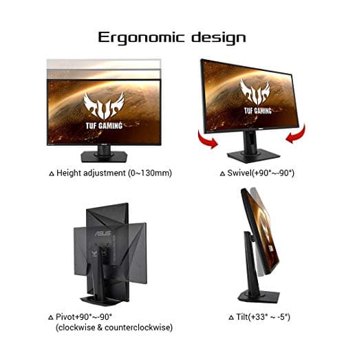 ASUS TUF Gaming VG279QM 27” HDR Monitor, 1080P Full HD (1920 x 1080), Fast IPS, 280Hz, G-SYNC Compatible, Extreme Low Motion Blur Sync (ELMB SYNC), 1ms, DisplayHDR 400, Black 6