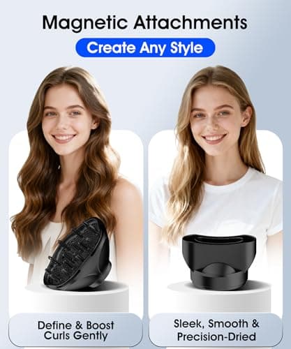 Travel Hair Dryer, Dual Voltage Mini Ionic Blow Dryer for Fast Drying, Compact Lightweight Hair Dryer with Magnetic Diffuser for Home & Travel, Portable Hairdryer International 110-240V (Black) 5