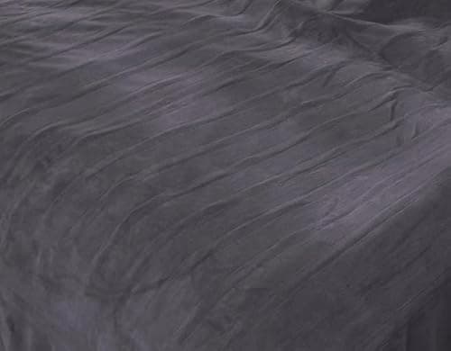 ReyyNio Electric Heated Blanket 62"x84" Twin Size, Cozy Plush Fabric for Home, Dark Gray