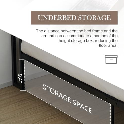 Virabit Bed Frame Full Size with Drawers, Full Platform Bed Frame with Headboard and Power Outlets, No Box Spring Needed, Easy Assemble(Brown). 6