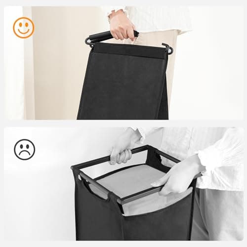 HOOBRO Laundry Sorter, Laundry Basket with Wheels, 52 Gal (198L) Rolling Laundry Hamper, 2 Tier Laundry Cart with 4 Removable Oxford Fabric Laundry Bags, Rustic Brown and Black BF71XY01 5