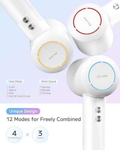 Hair Dryer, Ionic High-Speed Blow Dryer for Fast Drying with Brushless Motor, Portable Professional Hair Dryers with Magnetic Concentrator, Quiet Compact Hairdryer for Women & Men, Travel/Home/Salon 5