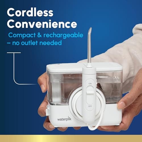 Waterpik ION Professional Water Flosser, Rechargeable and Portable for Teeth, Gums, Braces, 10 Settings, 7 Flossing Tips For Multiple Users And Needs, ADA Accepted, WF-12 White, Packaging May Vary 6