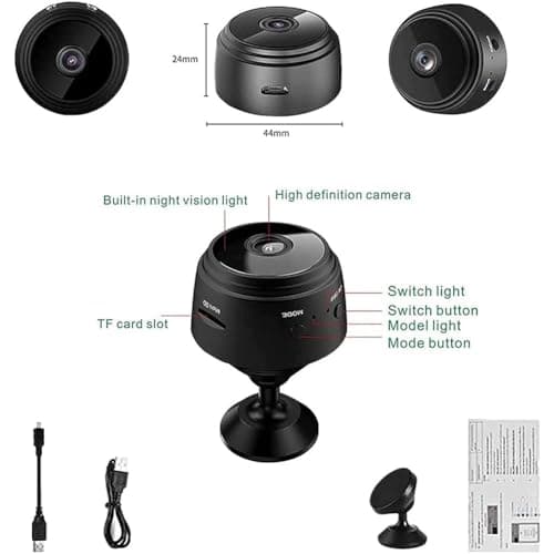 Orbicam Magnetic Mini Security Camera,Orbi Camera Mini Security Outdoor, Compact and Discreet, Mini Wireless WiFi Camera 1080p HD, Can Be Used Anywhere (2pcs) 6