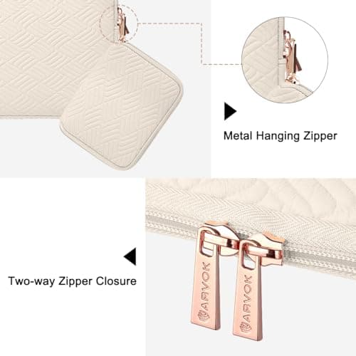 Arvok Laptop Case for MacBook Air 15 inch/MacBook Pro 16 inch, Dell XPS 15 Plus,15-inch MacBook Pro A1990 A1707, Water-Resistant Leather Case for HP/Dell/Lenovo/Asus/Acer/Samsung with Accessory Bag 5