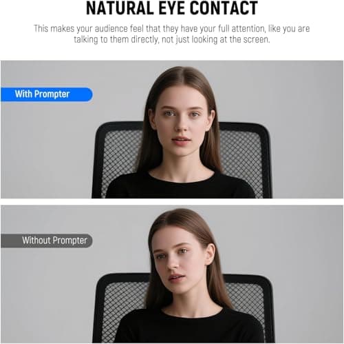 NEEWER 2 in 1 Teleprompter 11 Inch with Monitor for Windows MacOS, Supports Screen Mirroring, Portable Prompter for Camera Mobile Phone Webcam for YouTube Twitch Live Streaming Conference, X11 5