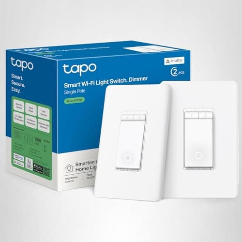 TP-Link Tapo Matter Smart Dimmer Switch: Voice Control w/Siri, Alexa & Google Assistant, UL Certified, Timer & Schedule, Easy Guided Install, Neutral Wire Required, Single Pole, Tapo S505D(2-Pack) 10