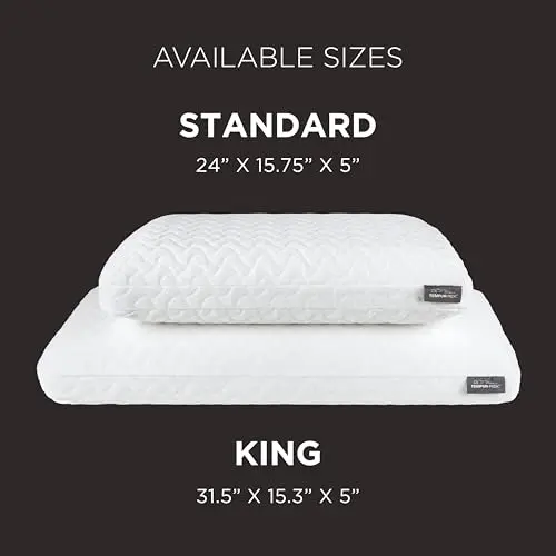 Tempur-Pedic TEMPUR-Cloud Pillow for Sleeping, Standard, White 10