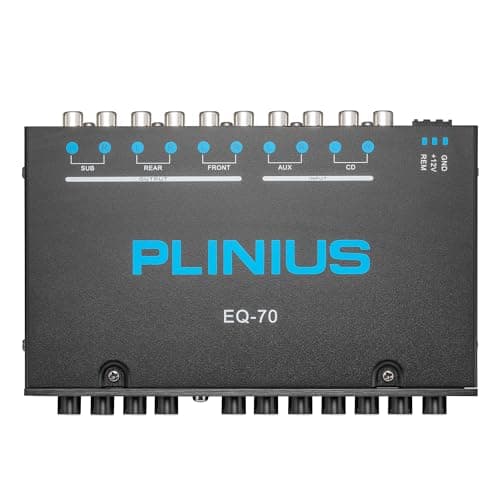 7-Band Car Audio Equalizer 1/2 DIN Pre-Amp，with CD/AUX Input Select Switch，Subwoofer Outputs