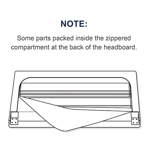 Molblly Queen Bed Frame Upholstered Platform with Headboard and Strong Wooden Slats,Non-Slip and Noiseless,No Box Spring Needed, Easy Assembly,Dark Gray 8