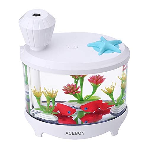 ACEBON Portable Mini Humidifier, 460ml Cool Mist Small Humidifier, USB Quiet Operation Desktop Humidifiers for Baby Bedroom Travel Office Home, 2 Mist Modes (White)