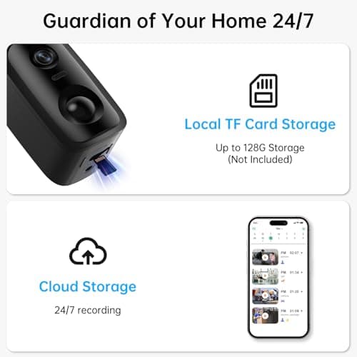 Security Cameras Wireless Outdoor,2.4G WiFi Security Camera Outdoor 2K Battery Powered Cameras for Home Security,AI Motion Detection,Color Night Vision,2-Way Talk,Waterproof,Cloud/TF Storage 9