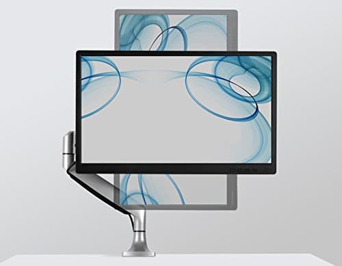 Mount-It! Single Monitor Arm Desk Mount with Gas Spring, Height Adjustable Monitor Stand for 13–32 Inch Screens up to 20 lbs, VESA 75x75 & 100x100, C-Clamp & Grommet, Sit-Stand Desk Compatible 8