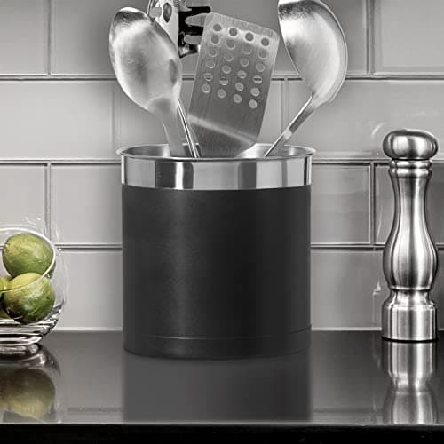 Oggi Steel Holder Utensil Crock, Jumbo, Black - 7'' (7211.3) 6