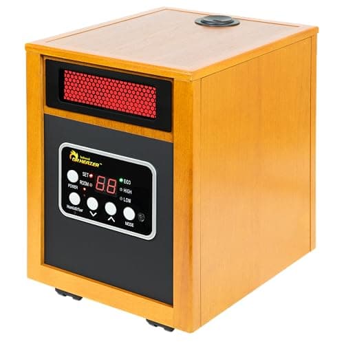Dr. Infrared Heater DR-968H Indoor Portable Space Heater with Humidifier, 1500-Watt, Cherry 4