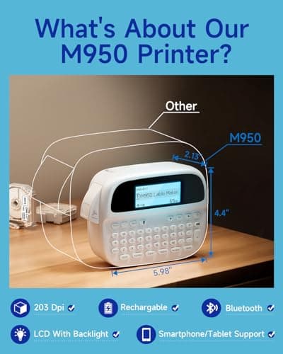 Phomemo M950 WTTTT Label Maker-1, White 6