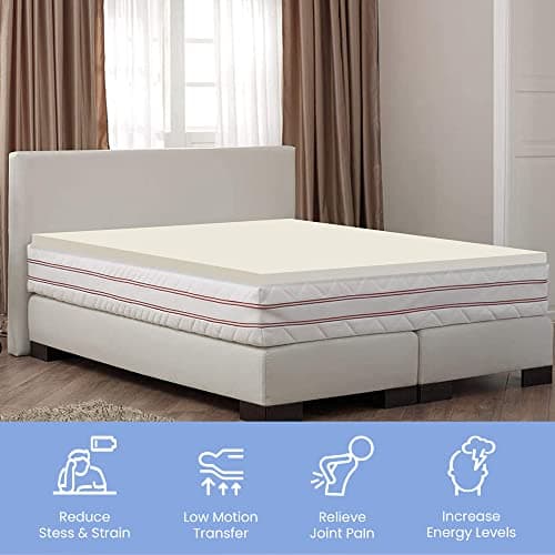 Greaton, 4-Inch Convoluted High Density Foam Mattress Topper, CertiPUR-US Certified for Superior Comfort and Support, Full 5
