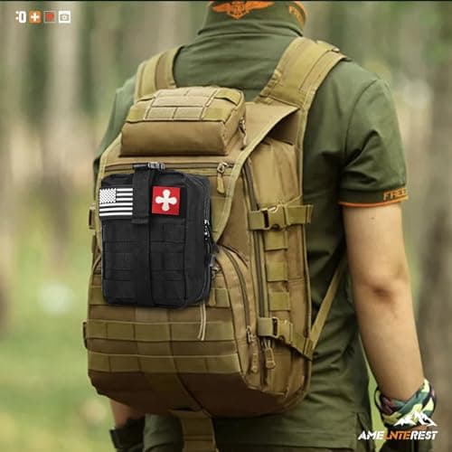 Survival Kits, 174Pcs Survival Gear First Aid Kit IFAK with Molle System Essential Camping Gear Emergency Medical Supplies for Car Fishing Hunting Outdoor Adventure 8
