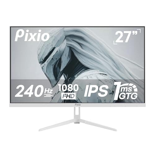Pixio PX279 Wave White 27 inch 240Hz Refresh Rate FHD 1080p Resolution Fast IPS Panel 1ms GTG Resonse Time Gaming Monitor with Adaptive Sync