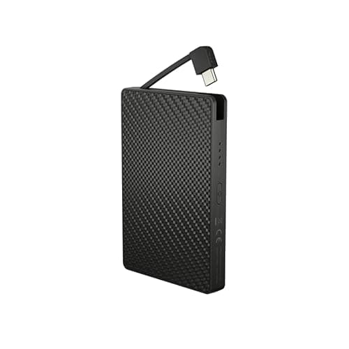 Nitecore Pocket 10000 Carbon Fiber Power Bank 10000mAh Fast Charging Portable Charger Battery Pack Dual USB-C Ports with Built-in Eco-Sensa Type-C Charging Cable