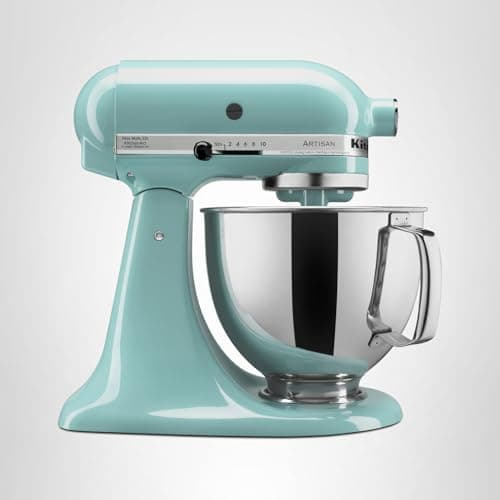 KitchenAid Artisan Series 5 Quart Tilt Head Stand Mixer with Pouring Shield KSM150PS, Aqua Sky 7