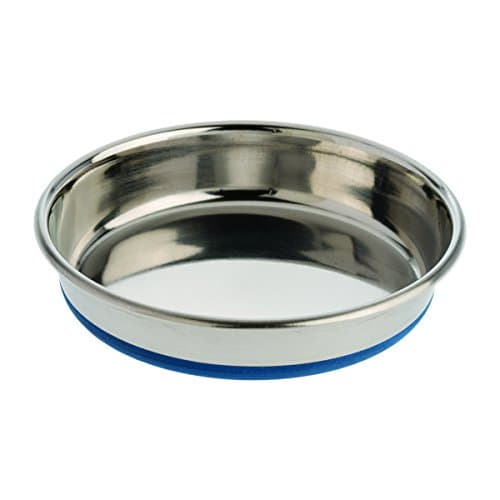Our Pets DuraPet Stainless Steel Non-Slip (Cat Food Bowl or Water Bowl) (Holds up to 1 Cup of Wet or Dry Food) Easy to Clean