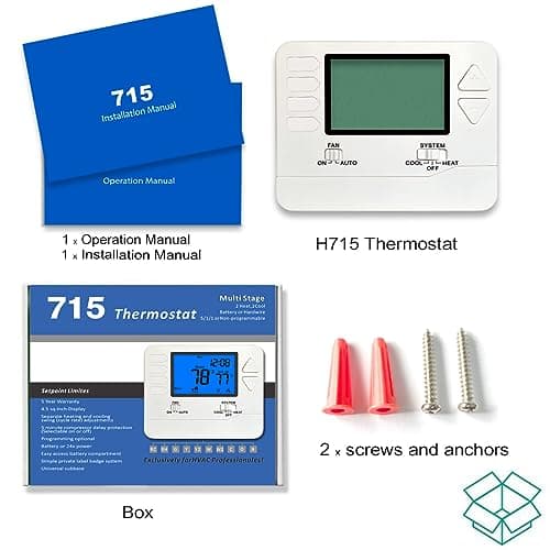 Suuwer 5-1-1 Day Programmable Thermostats for Home 2 Heat/ 2 Cool Conventional Multistage Systems 9